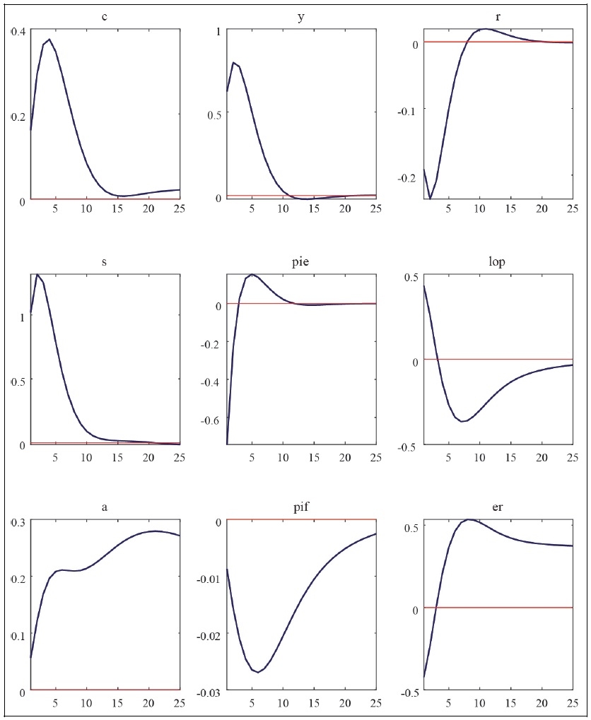 Impulse Response Functions to Technology Shocks