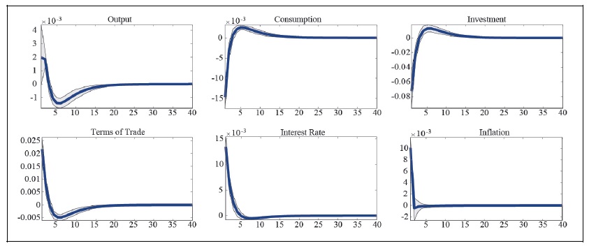 Impulse Response to a Risk Premium Shock (Before the Asian Financial Crisis)