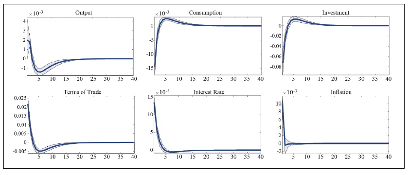 Impulse Response to a Risk Premium Shock (After the Asian Financial Crisis)